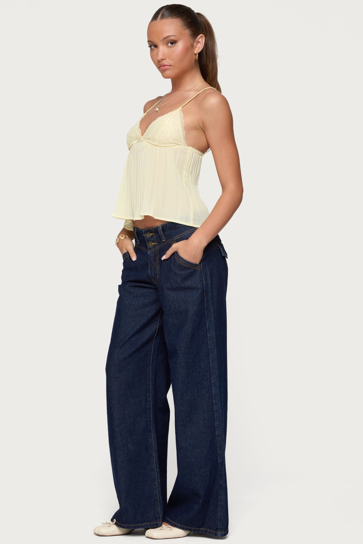 Meredith Low Rise Wide Leg Jeans - Image 3