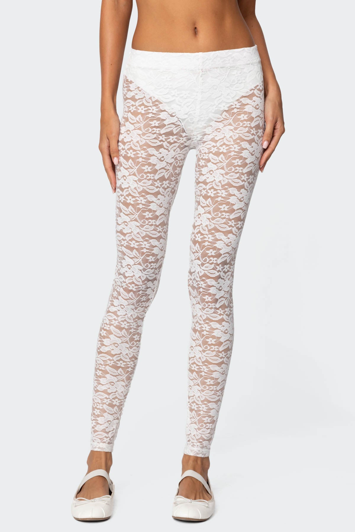 Sheer Lace Leggings - Image 4