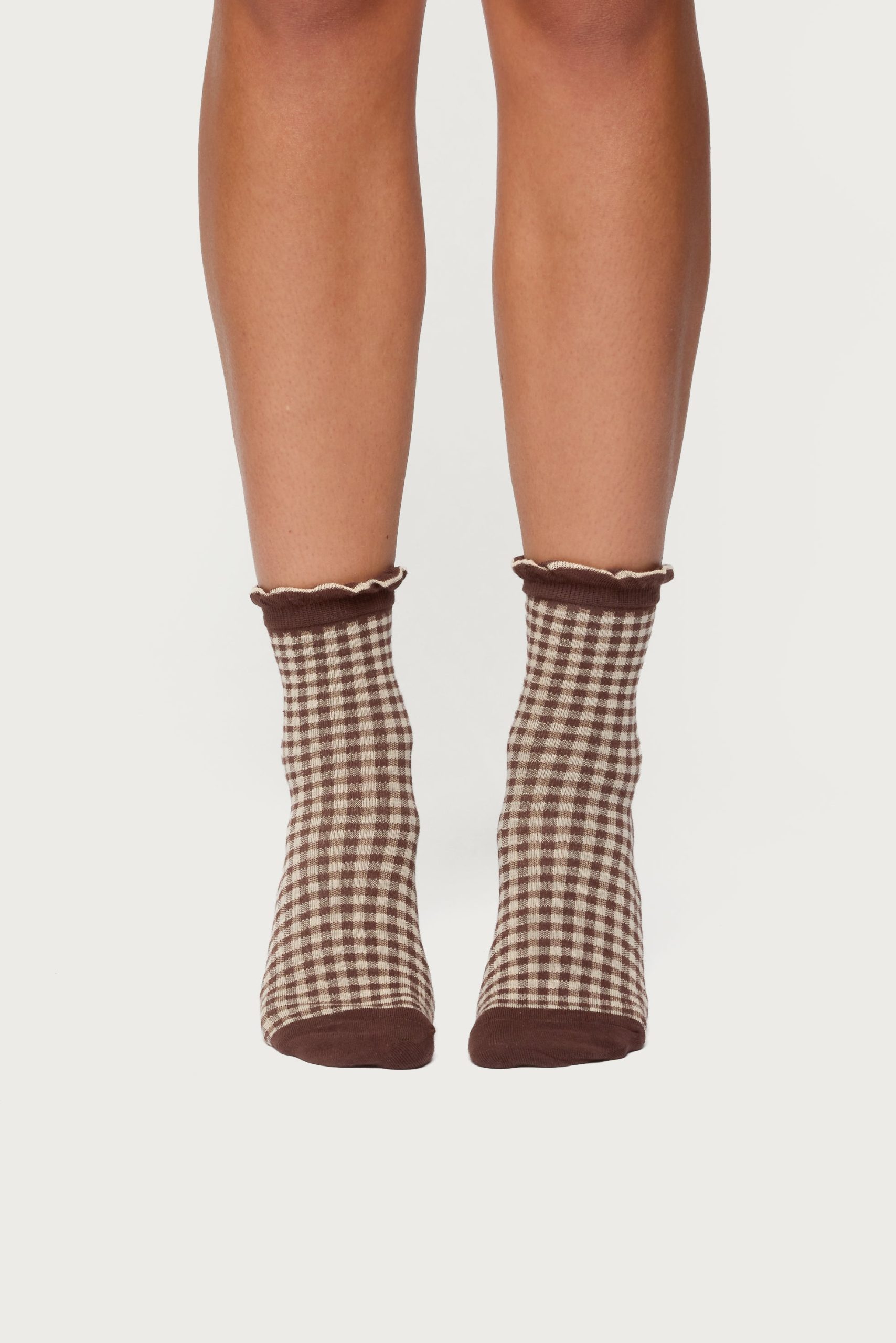 Frilled Gingham Socks - Image 2