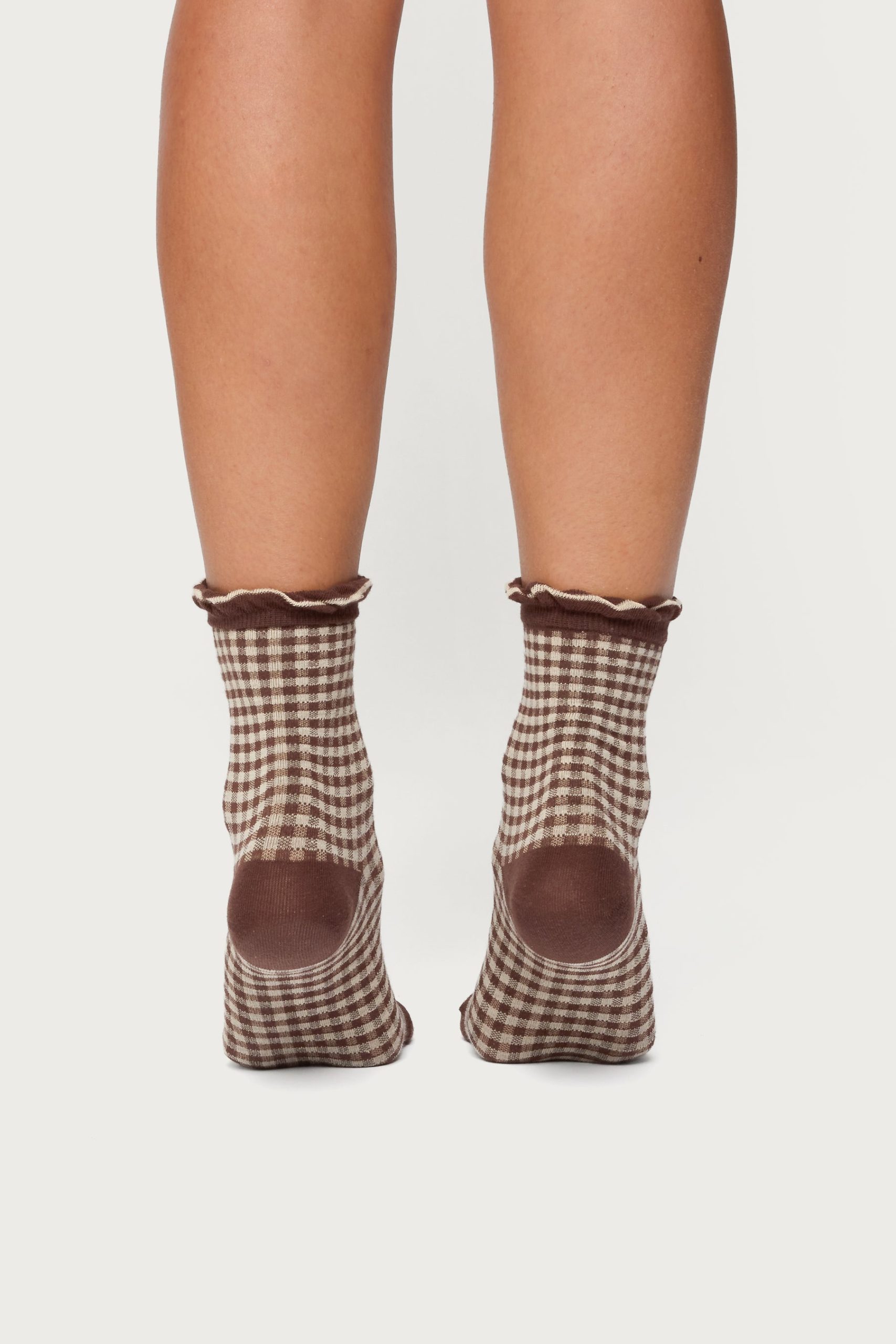 Frilled Gingham Socks - Image 3