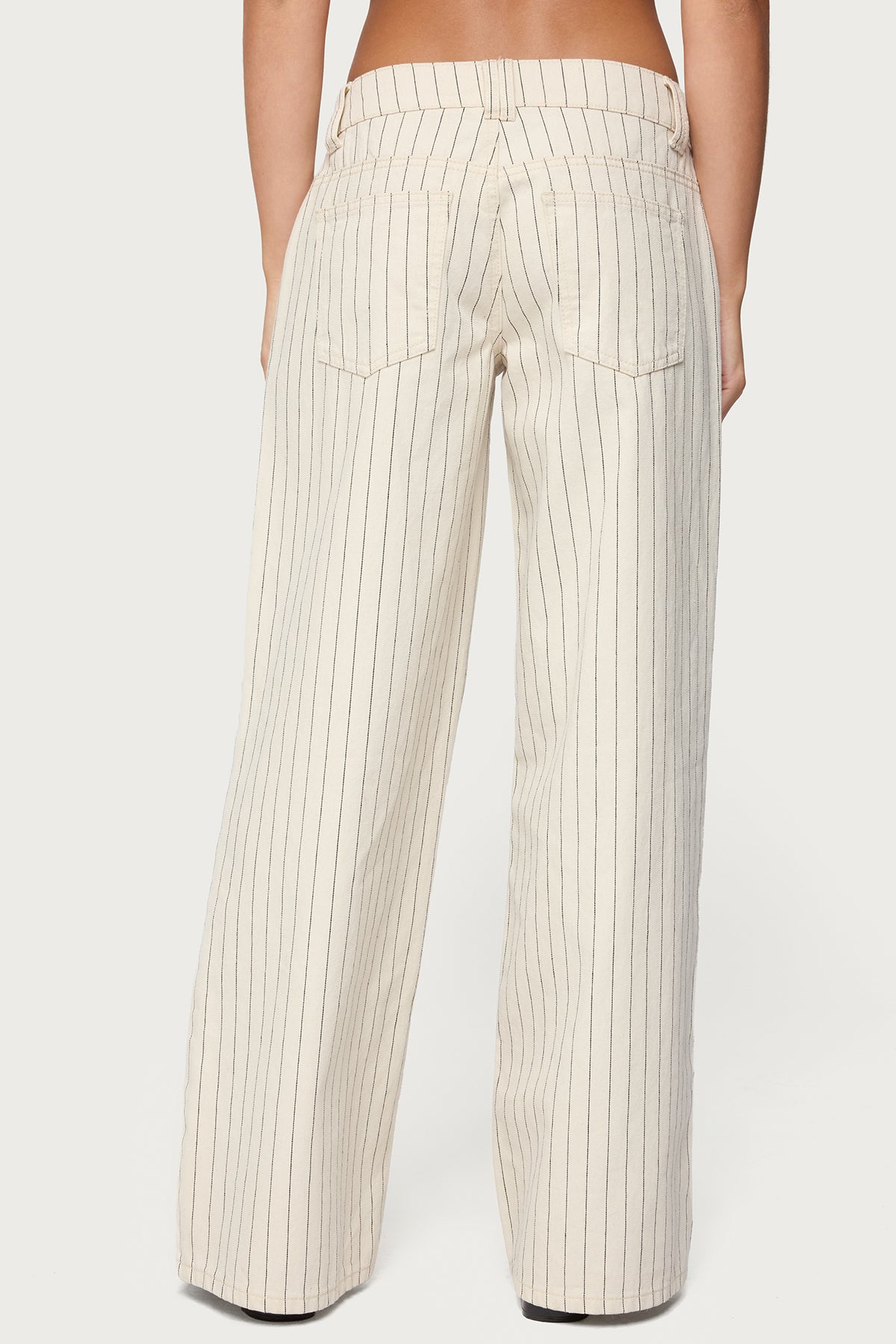 Cory Striped Low Rise Baggy Jeans - Image 5