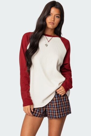 Me Time Oversized Waffle Top