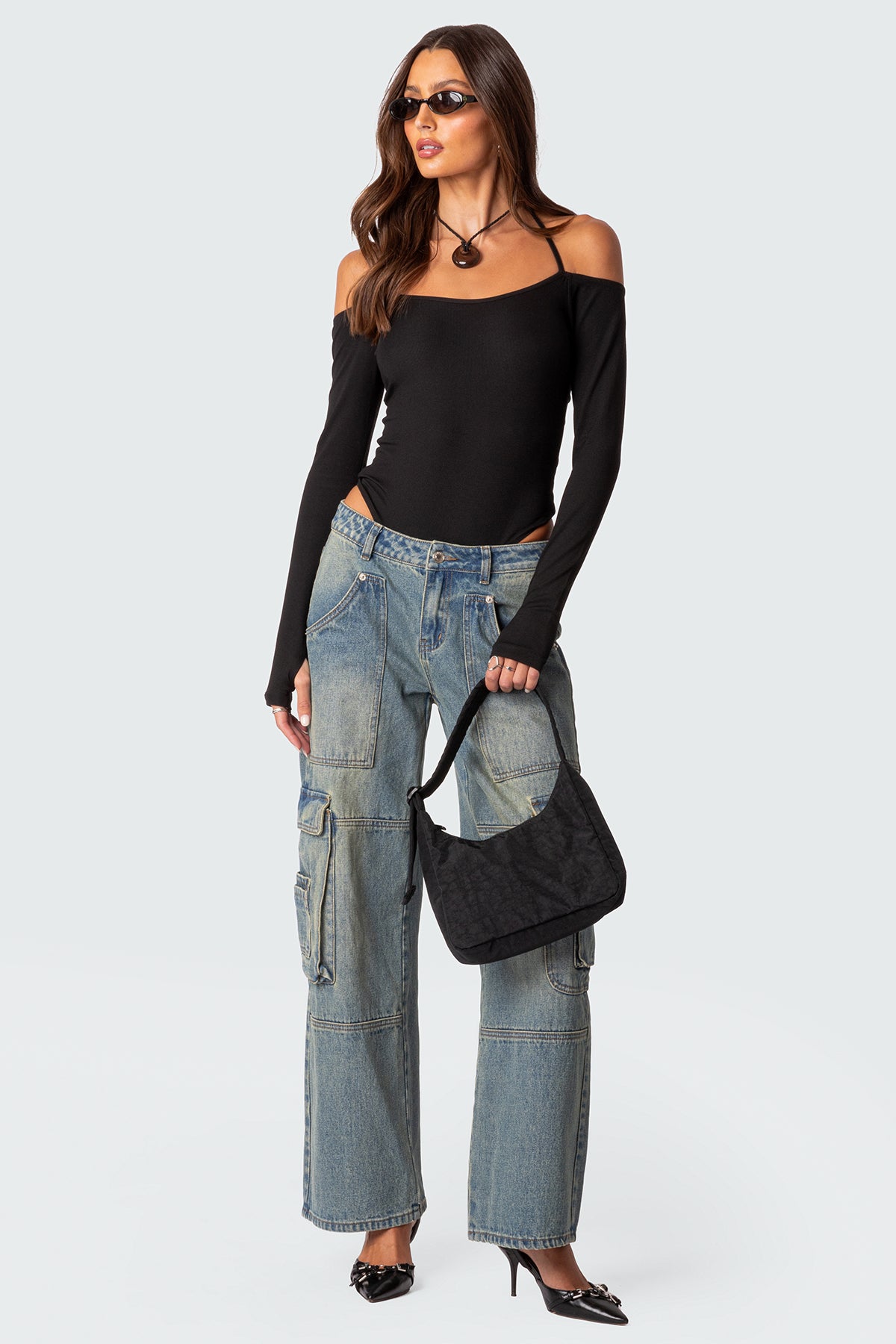 Model Off Duty Ribbed Bodysuit - Image 2