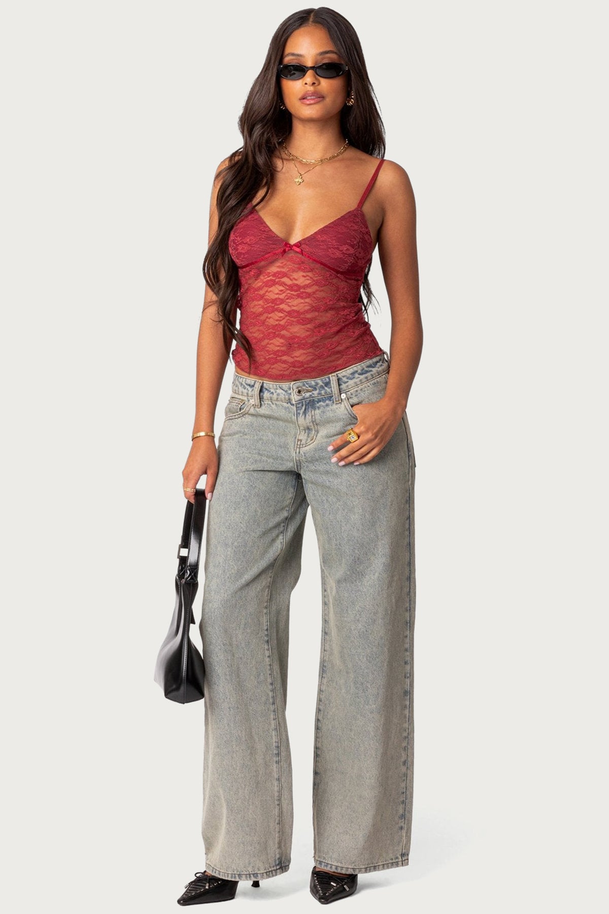 Eira Sheer Lace Tank Top - Image 2