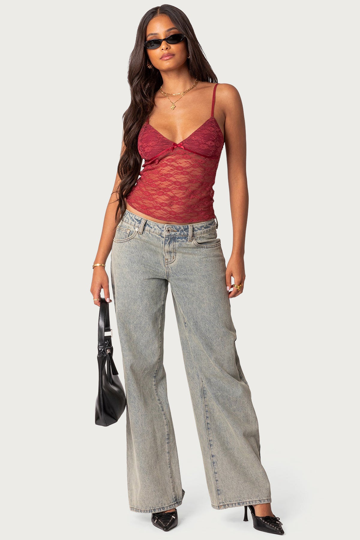 Eira Sheer Lace Tank Top - Image 5