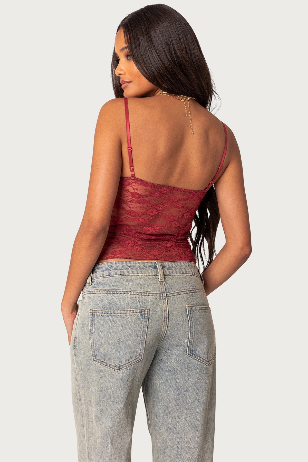 Eira Sheer Lace Tank Top - Image 4