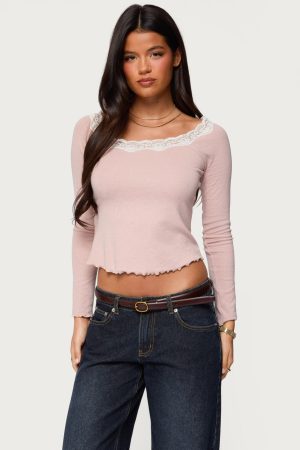 Emmery Lacey Boat Neck Top