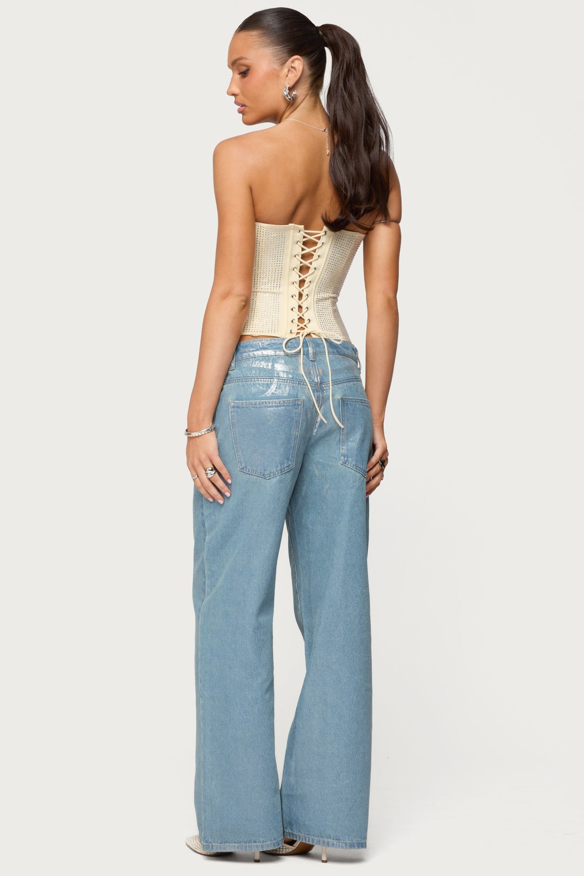 Vezza Strapless Rhinestone Corset - Image 4