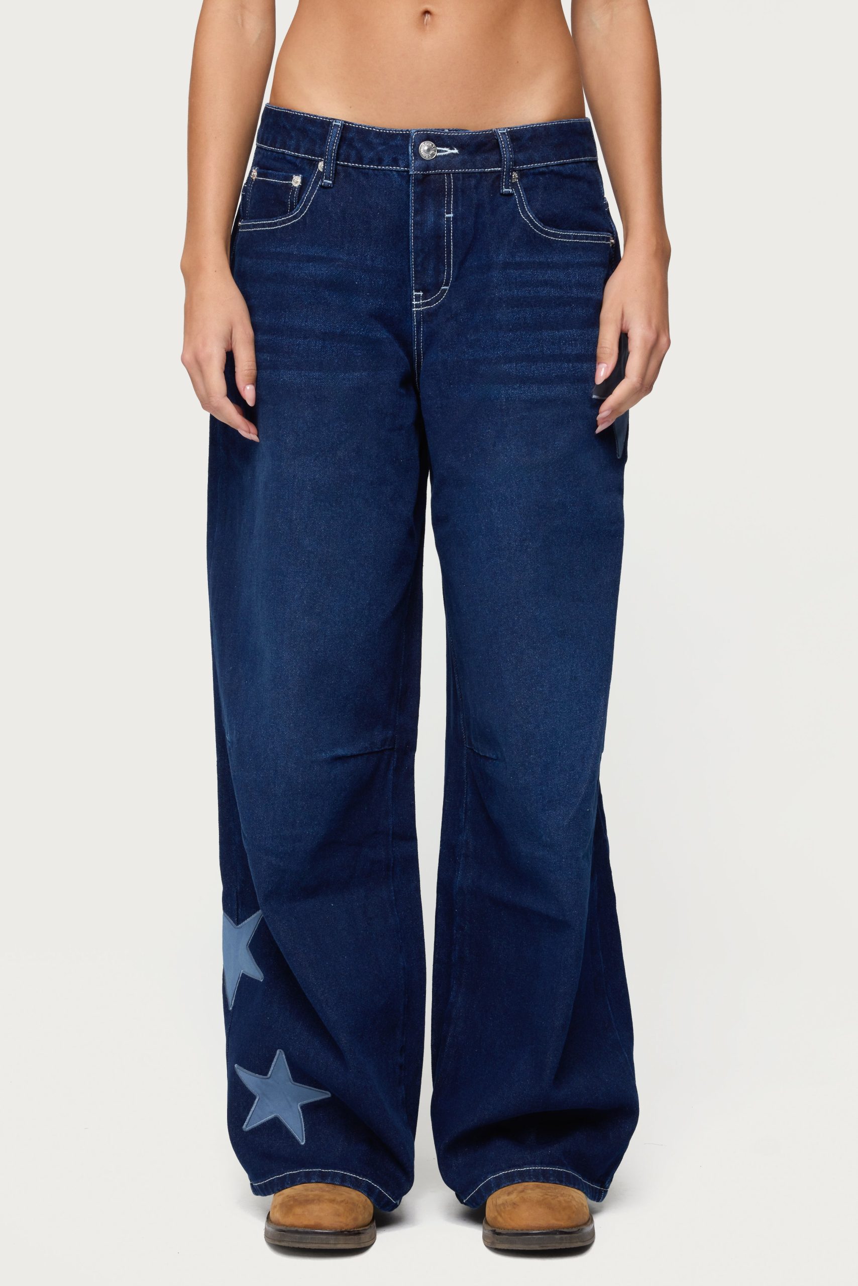 Trish Stars Low Rise Baggy Jeans - Image 3