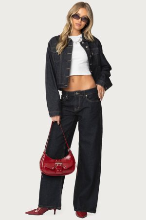 Raelynn Washed Low Rise Baggy Jeans