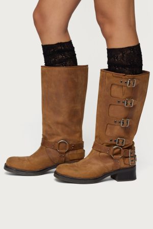 Lacey Layered Knee High Socks