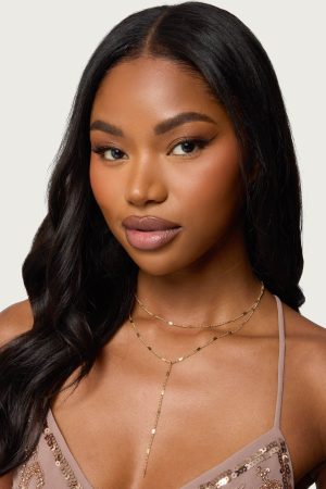 Cascading Disc Chain Layered Necklace