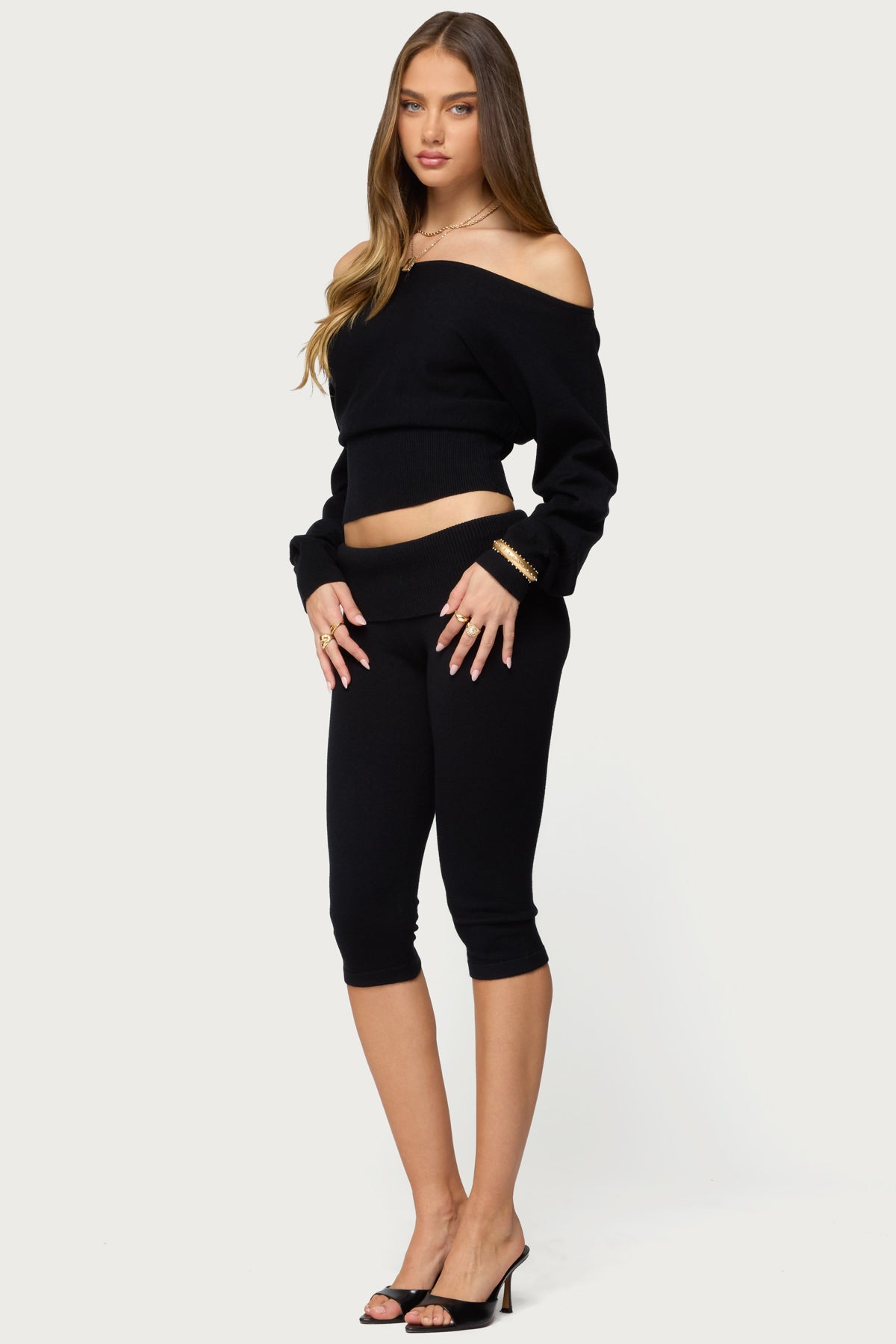 Skyla Off Shoulder Knit Sweater - Image 4