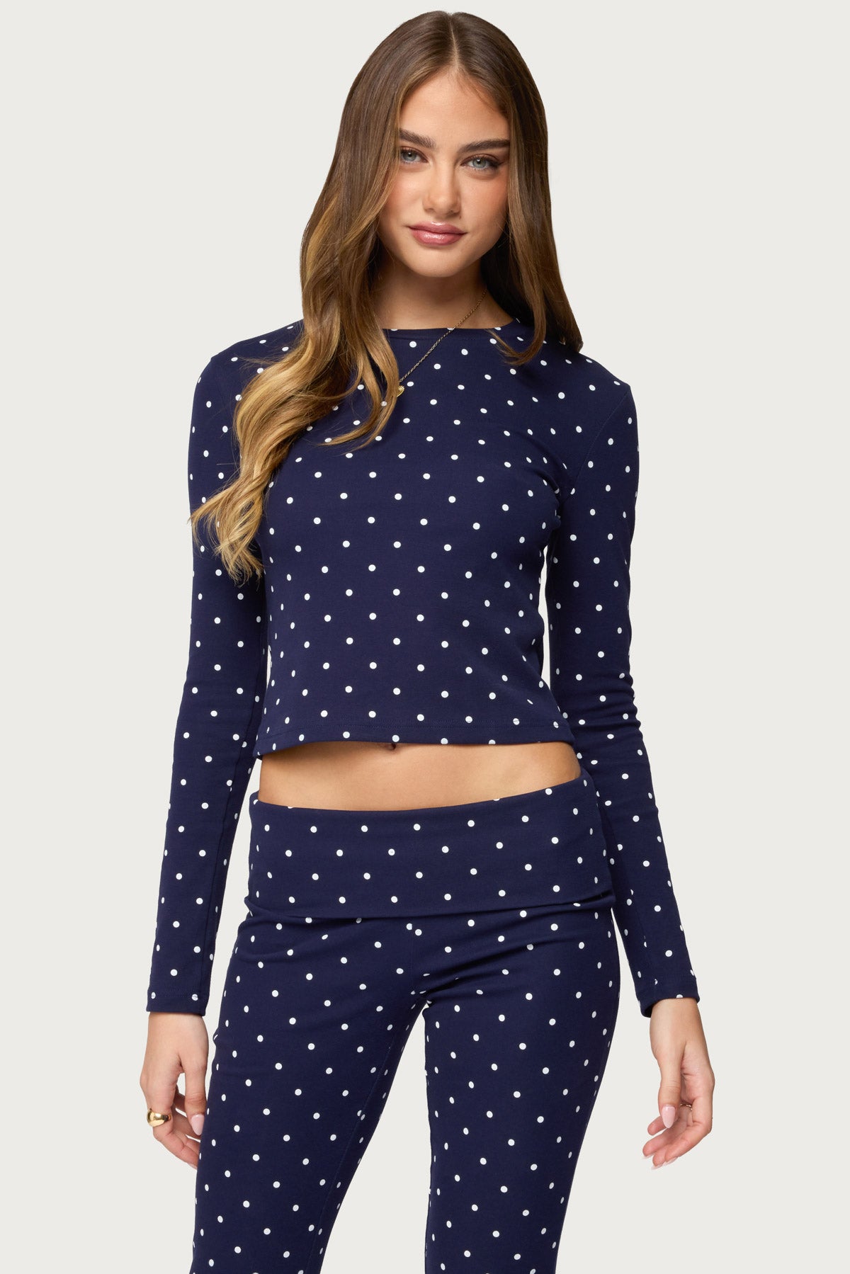 Daliya Polka Dot Long Sleeve Top - Image 2