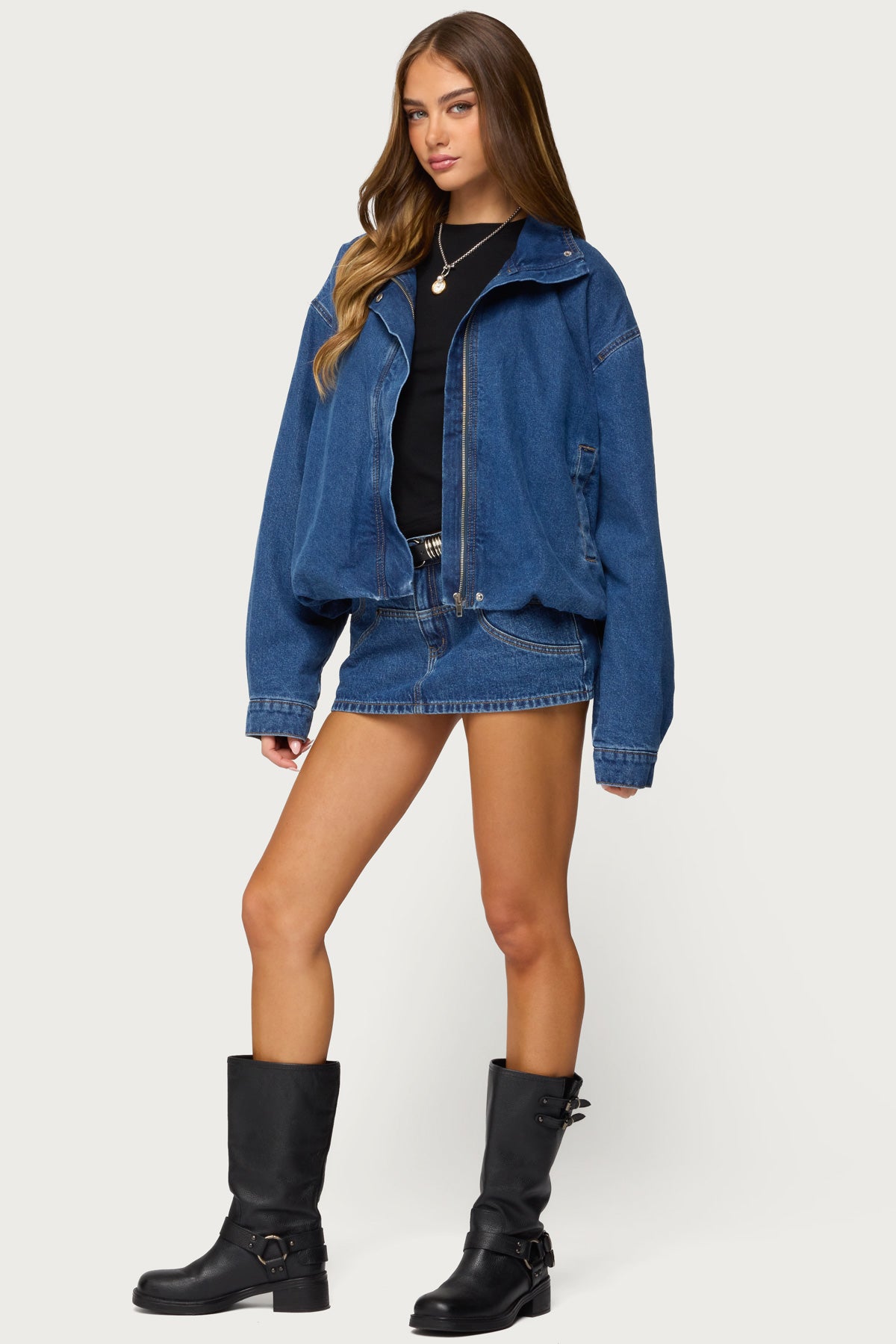 Hilary Oversized Denim Coat - Image 5