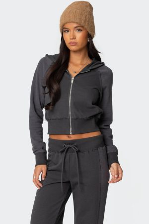 Chandler Waffle Zip Up Hoodie