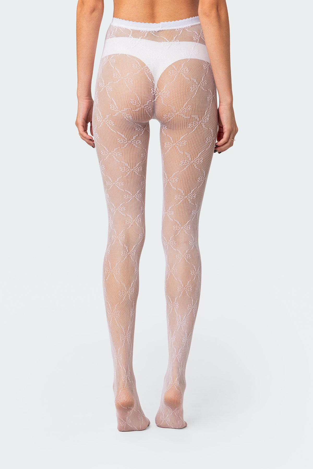 Embroidered Lacey Tights - Image 3