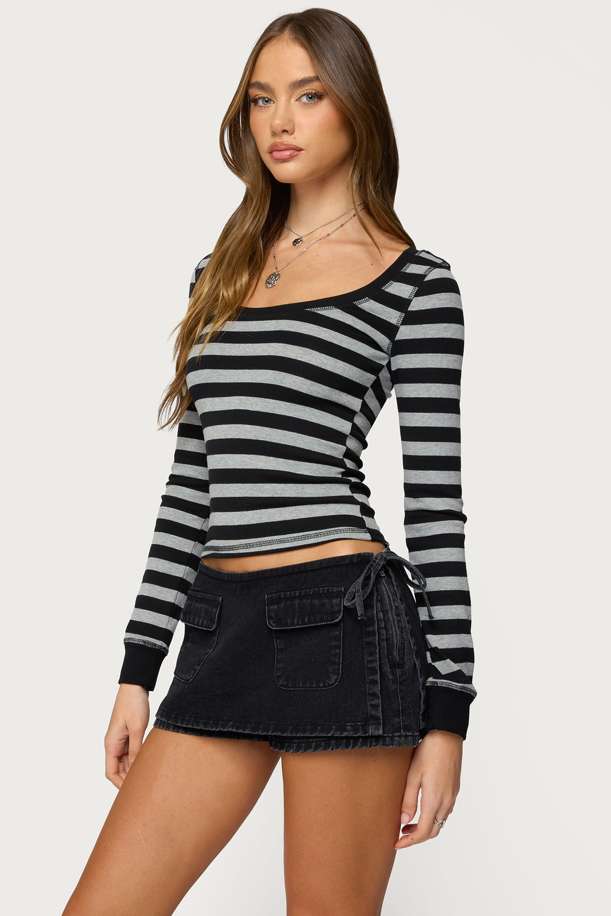 Rainey Striped Long Sleeve Top - Image 3