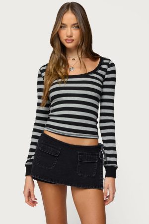 Rainey Striped Long Sleeve Top