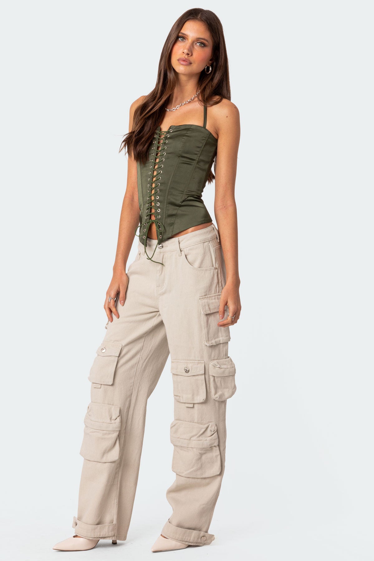 Boyfriend Low Rise Baggy Cargo Jeans - Image 3
