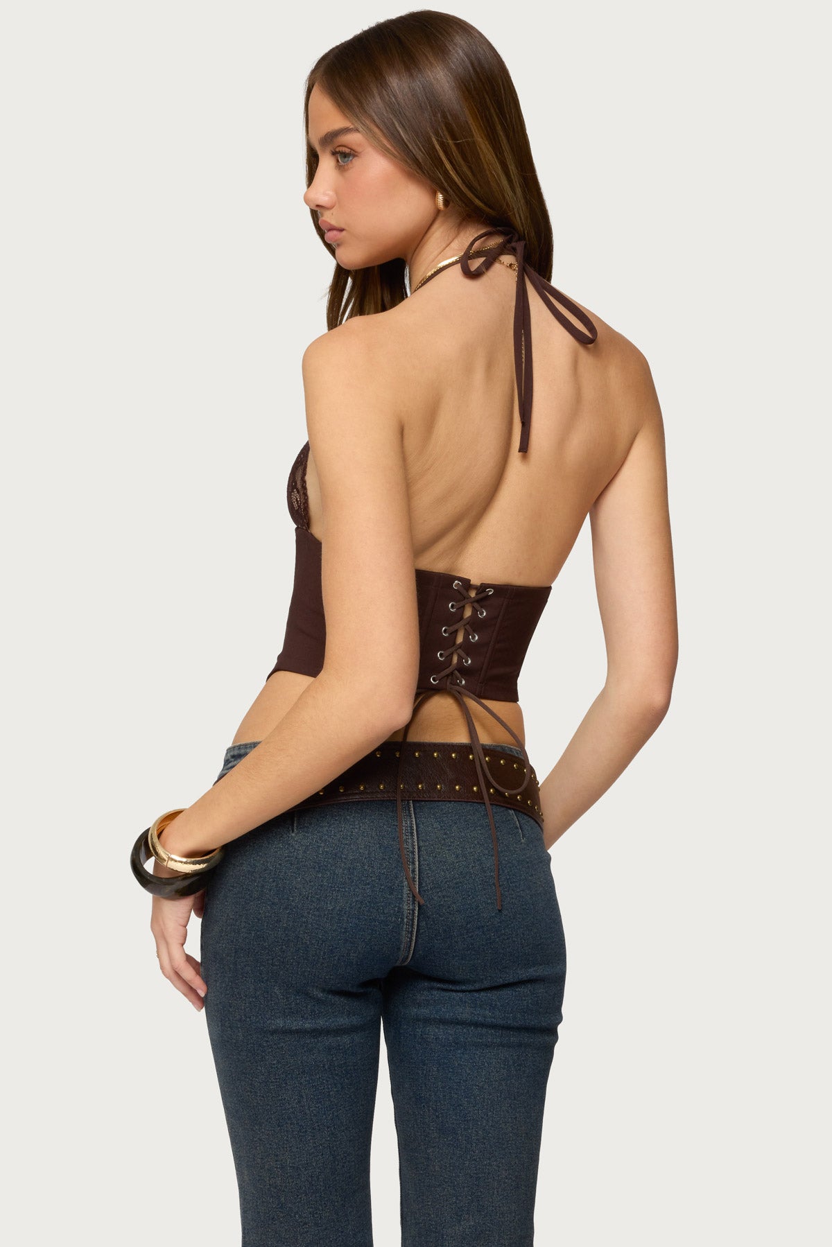 Ghita Lacey Halter Corset - Image 5