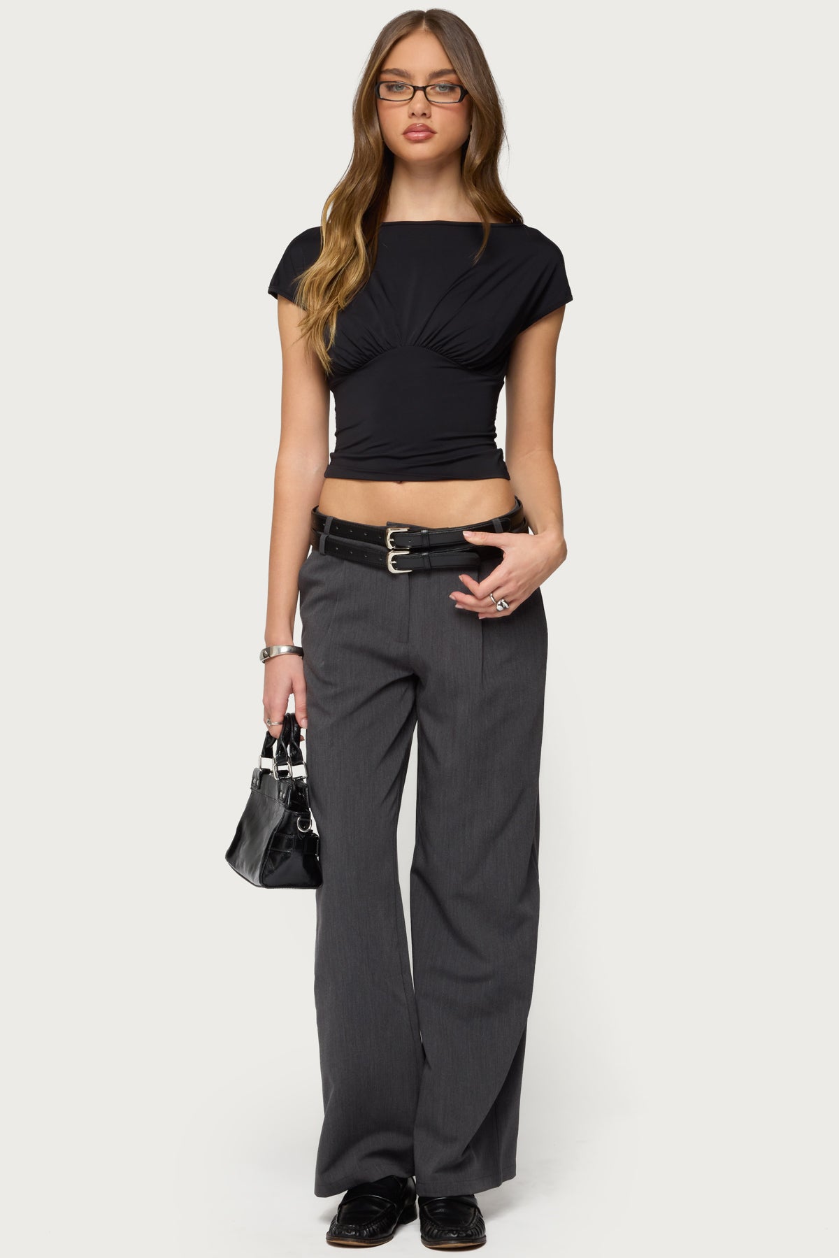 Andy Double Belt Straight Leg Tailored Pants - Image 5
