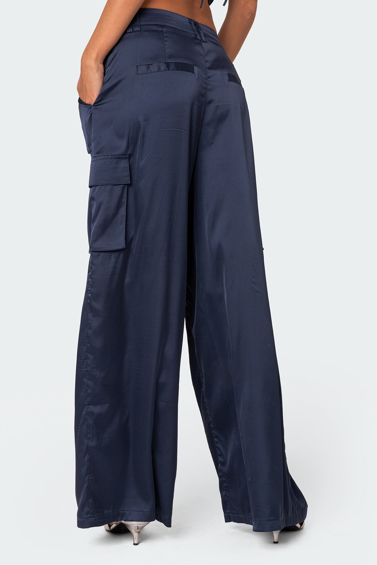 Kelsey Satin Effect Trousers - Image 4