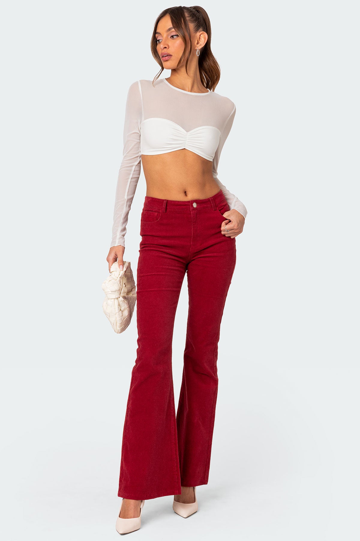 Night Out Sheer Crop Top - Image 2
