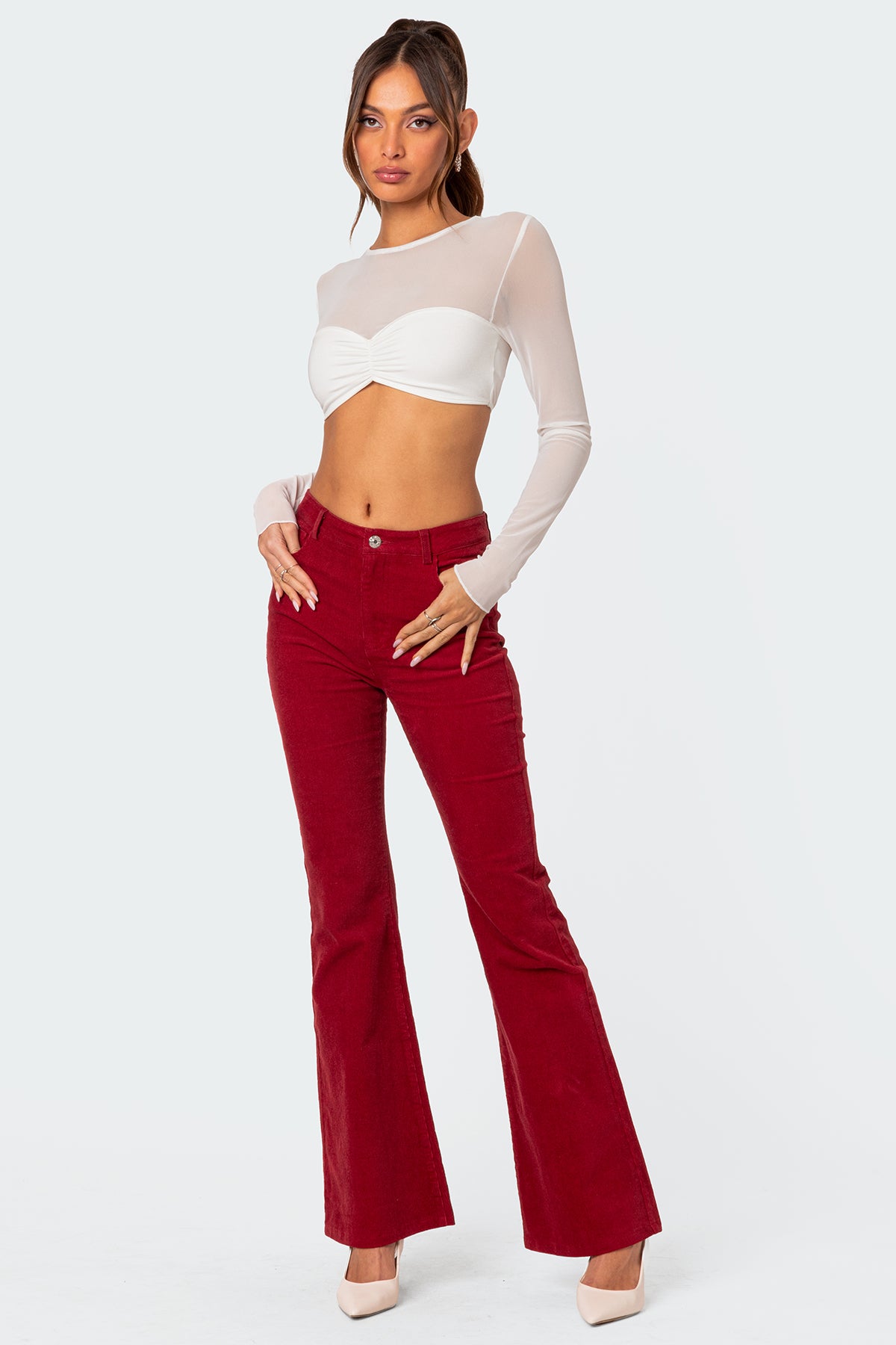 Night Out Sheer Crop Top - Image 5