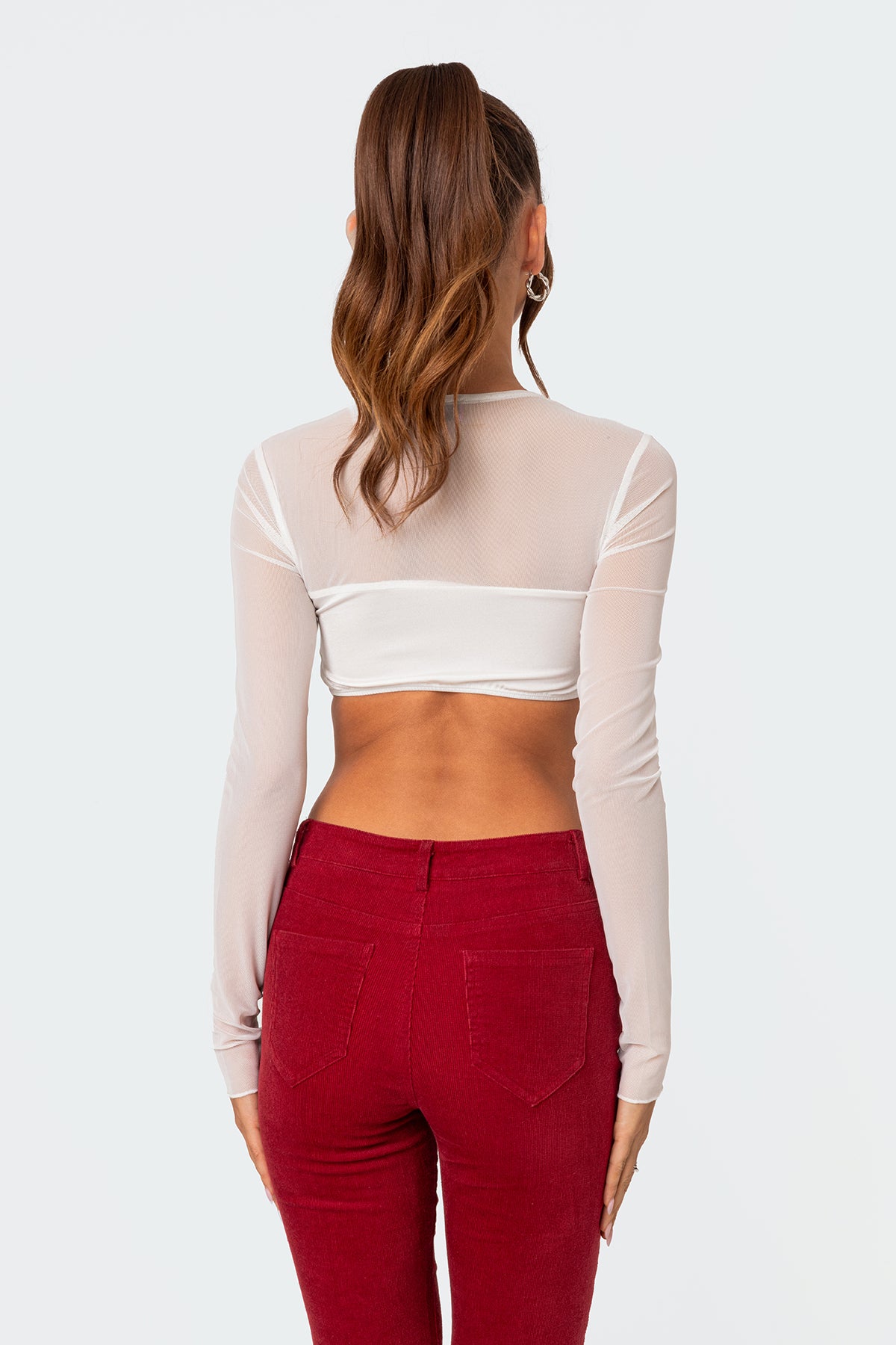 Night Out Sheer Crop Top - Image 4