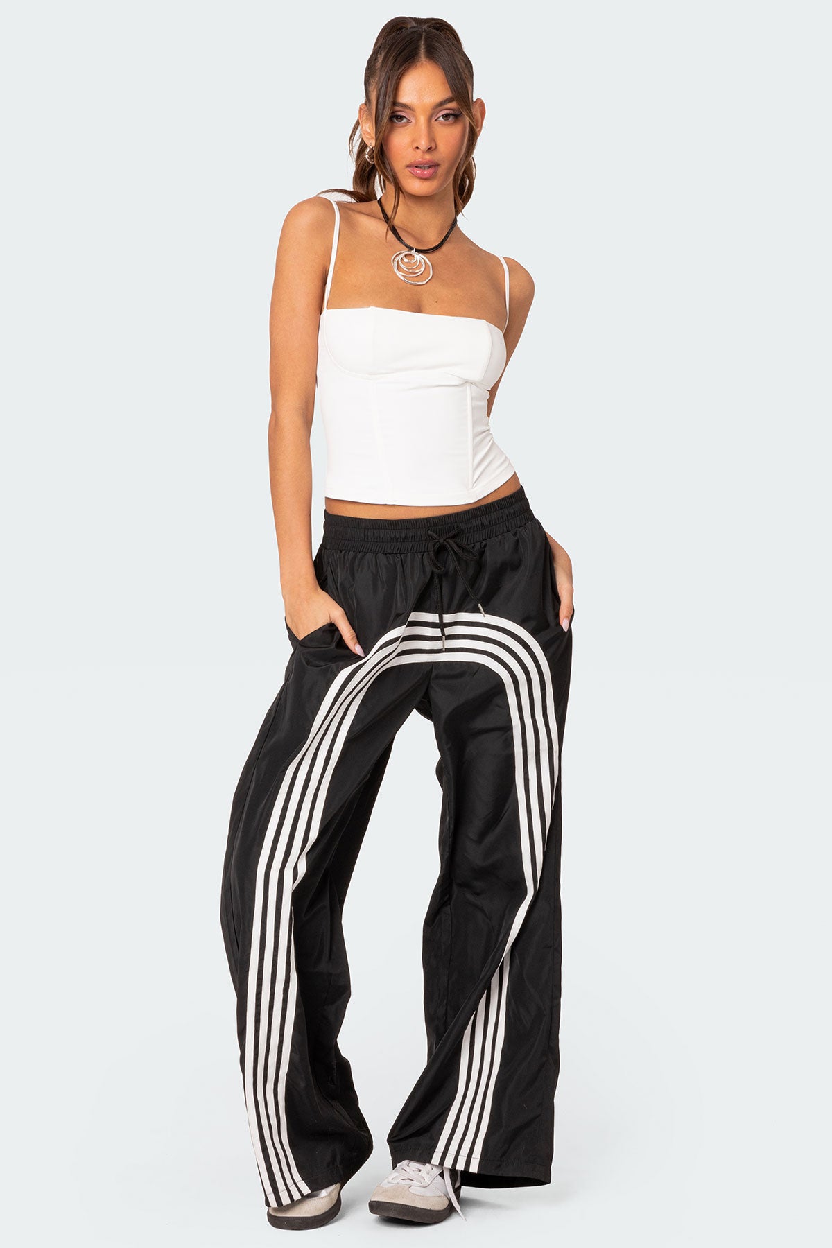 Wilda Striped Nylon Track Pants - Image 5