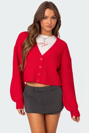 Sabrina Chunky Knit Cropped Cardigan