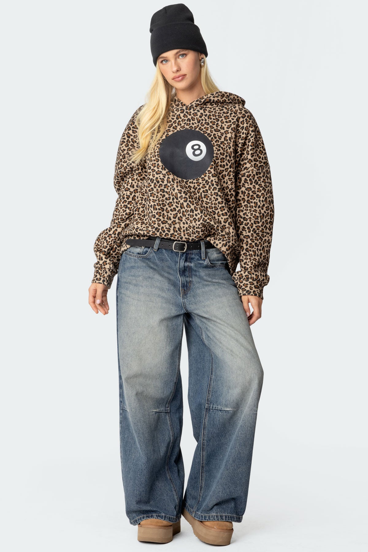 Leopard 8 Ball Oversized Hoodie - Image 5