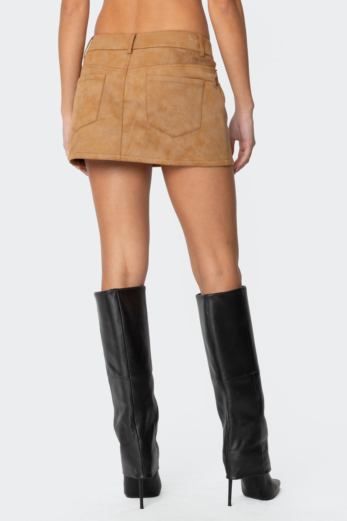 Isa Faux Suede Mini Skirt - Image 5
