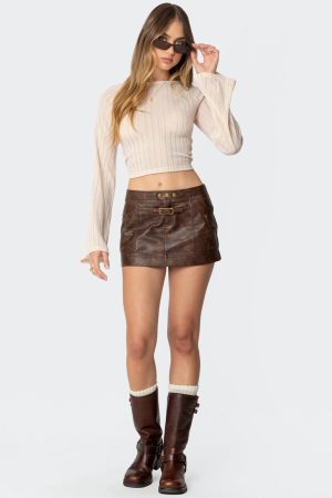 Pax Faux Leather Mini Skirt