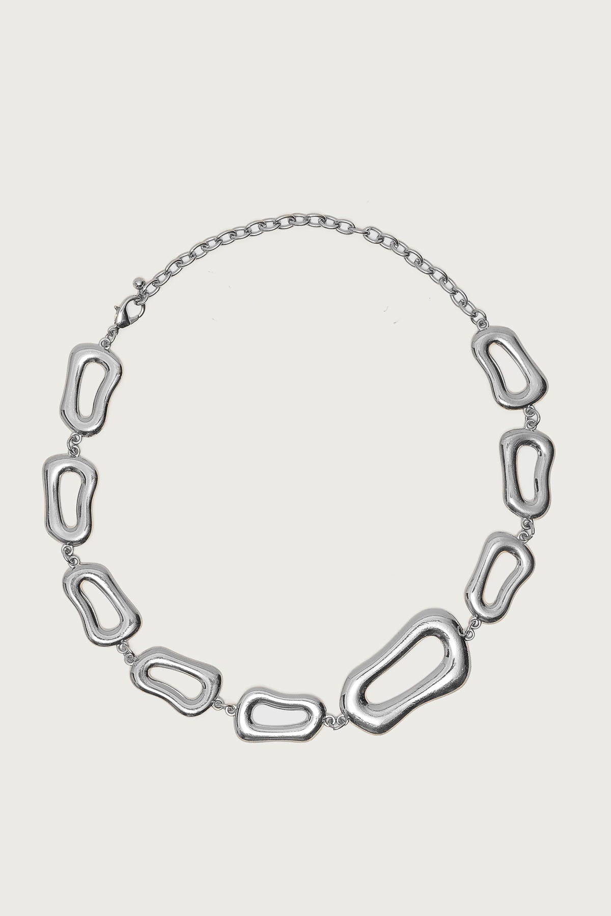 Chunky Oval Chain Necklace - Image 2