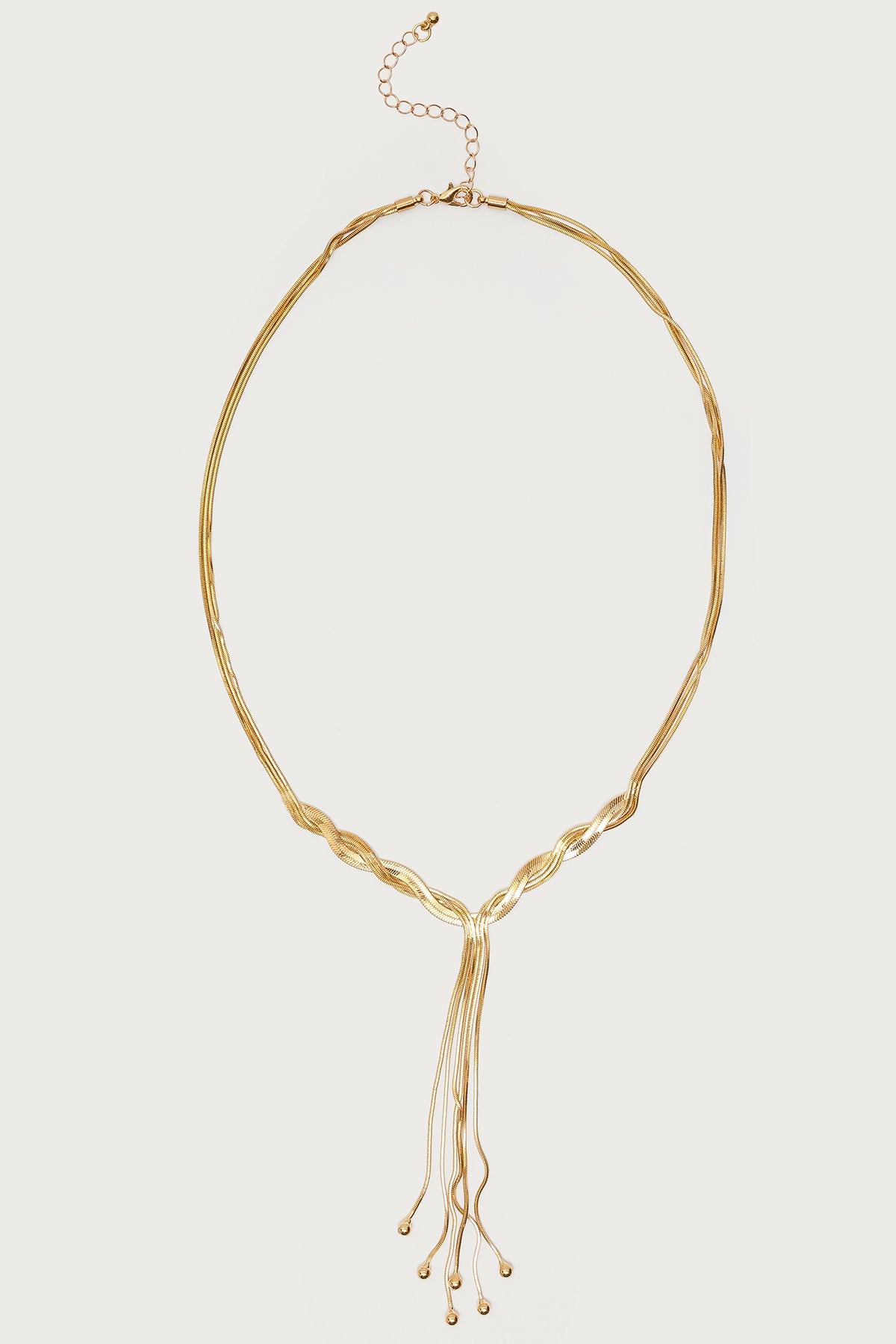 Braided Cascading Chain Necklace - Image 2
