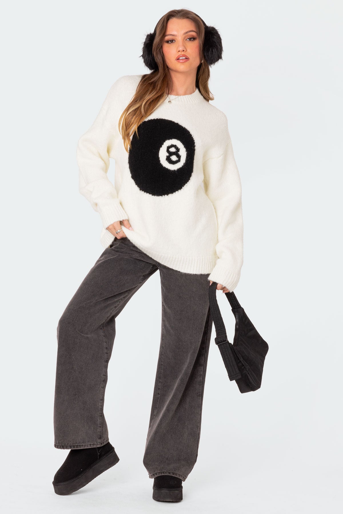 8 Ball Oversized Chunky Knit Sweater - Image 2