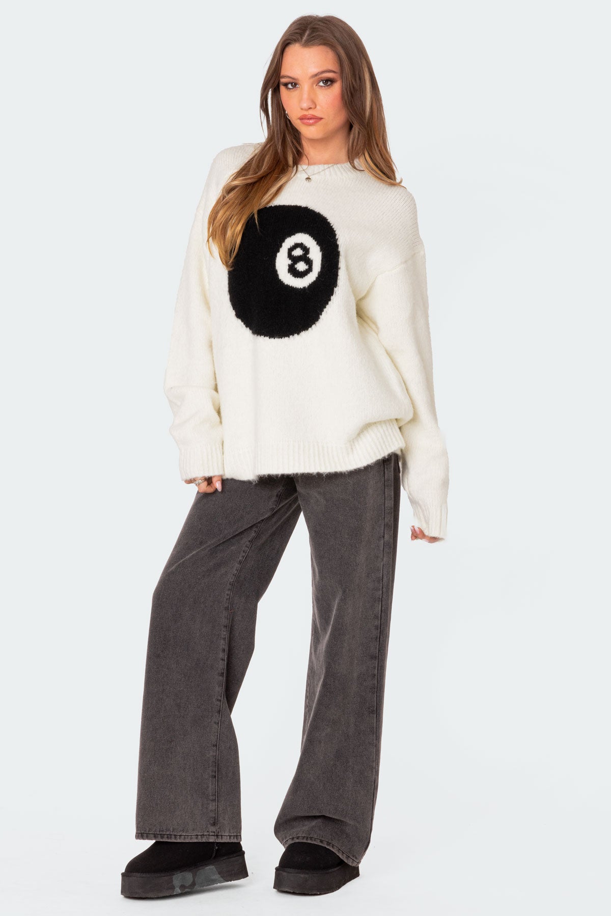 8 Ball Oversized Chunky Knit Sweater - Image 3