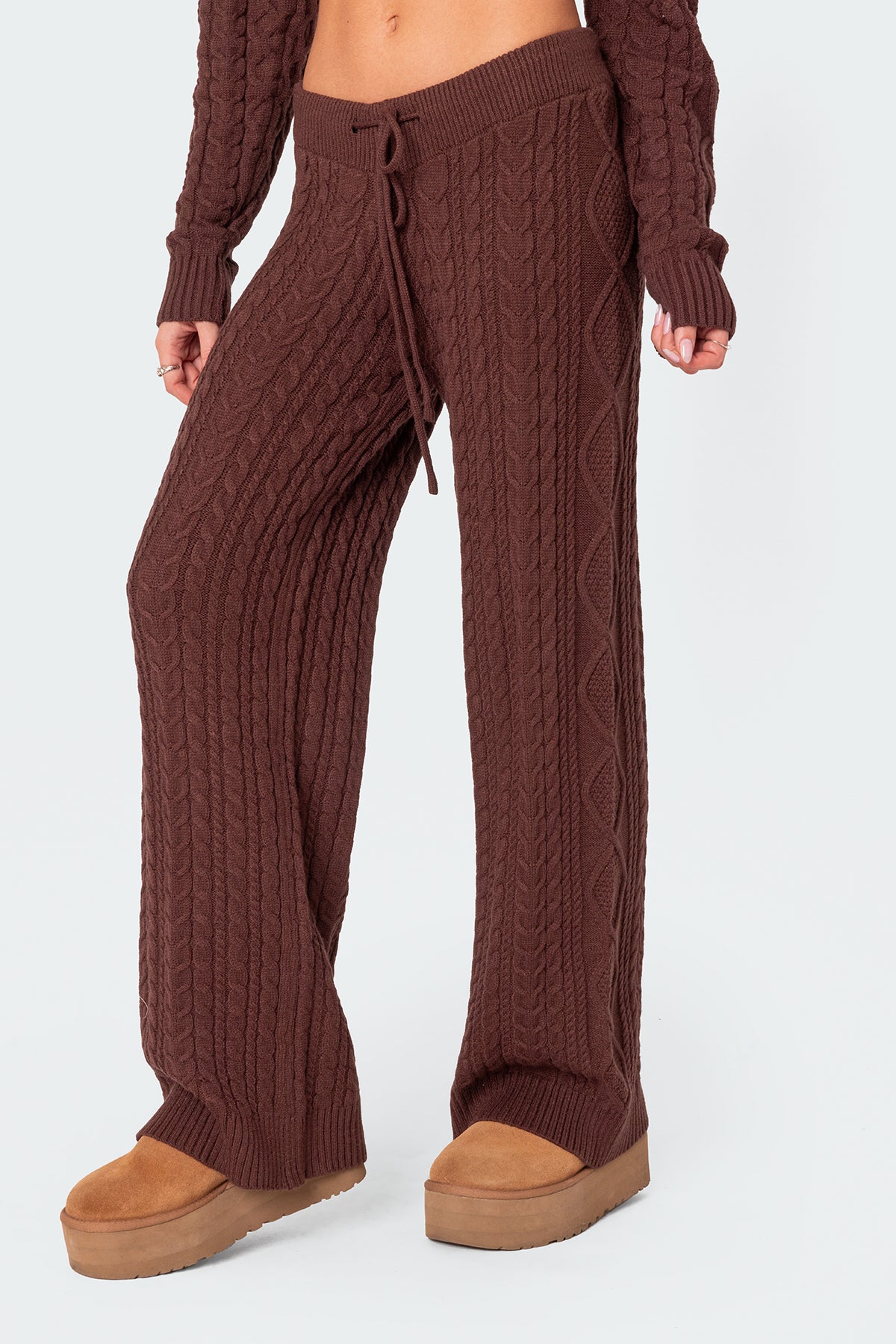 Jelena Relaxed Cable Knit Pants - Image 3