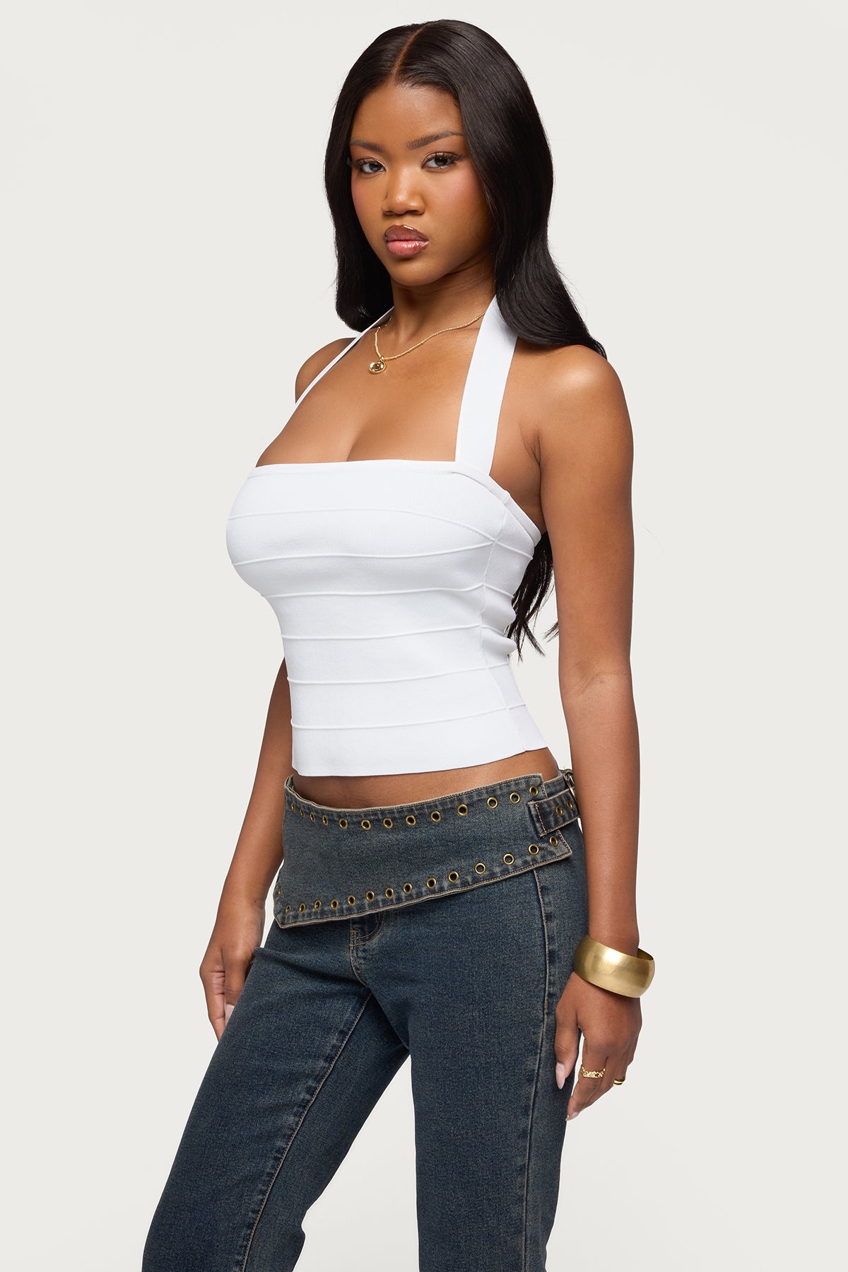 Esmerela Bandage Knit Halter Top - Image 4