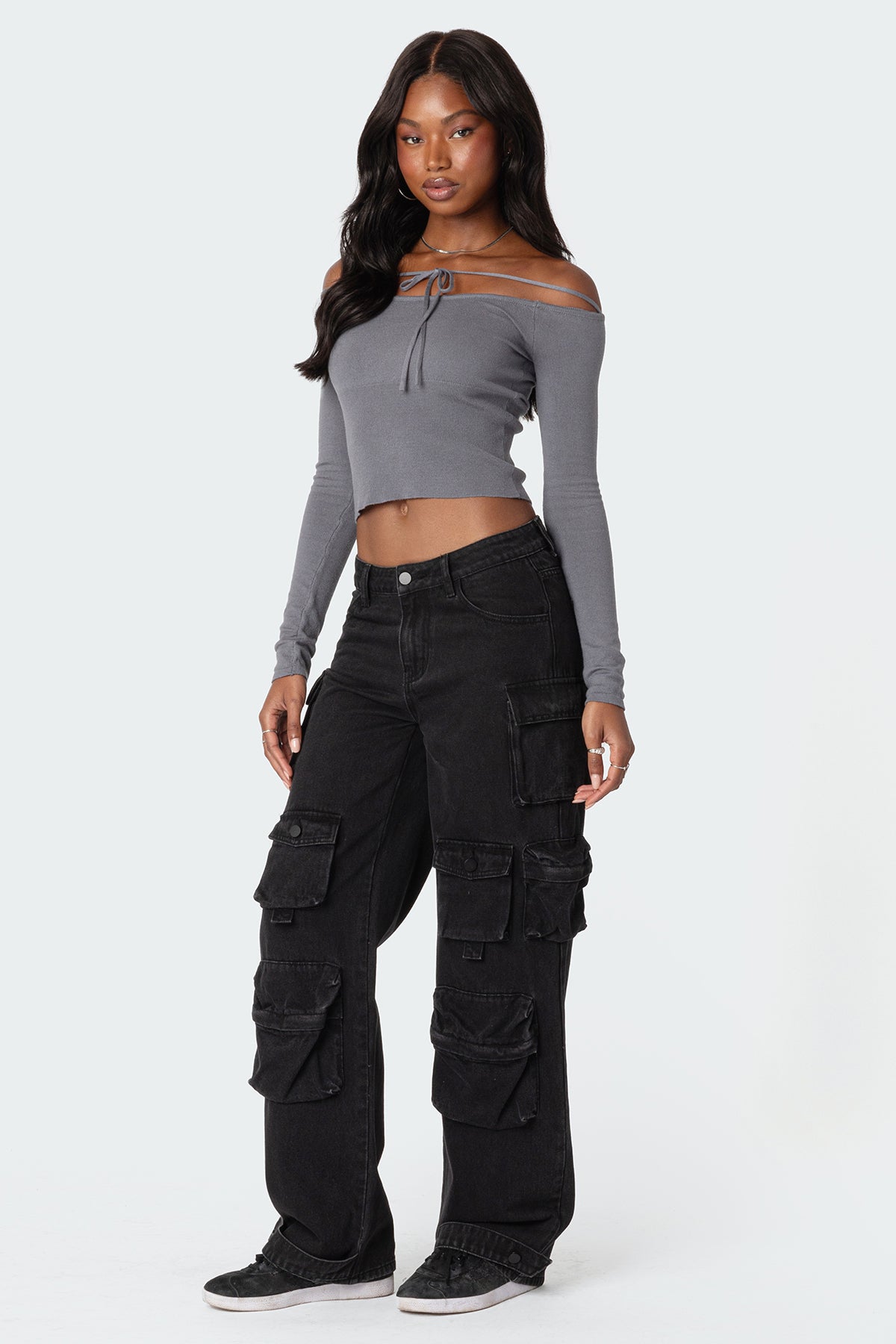 Jane Tie Front Knit Top - Image 4