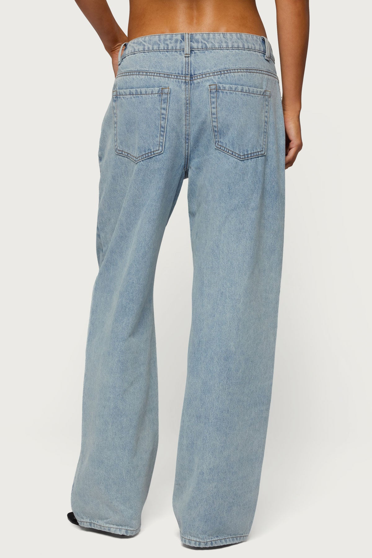 Dalina Washed Low Rise Baggy Jeans - Image 5