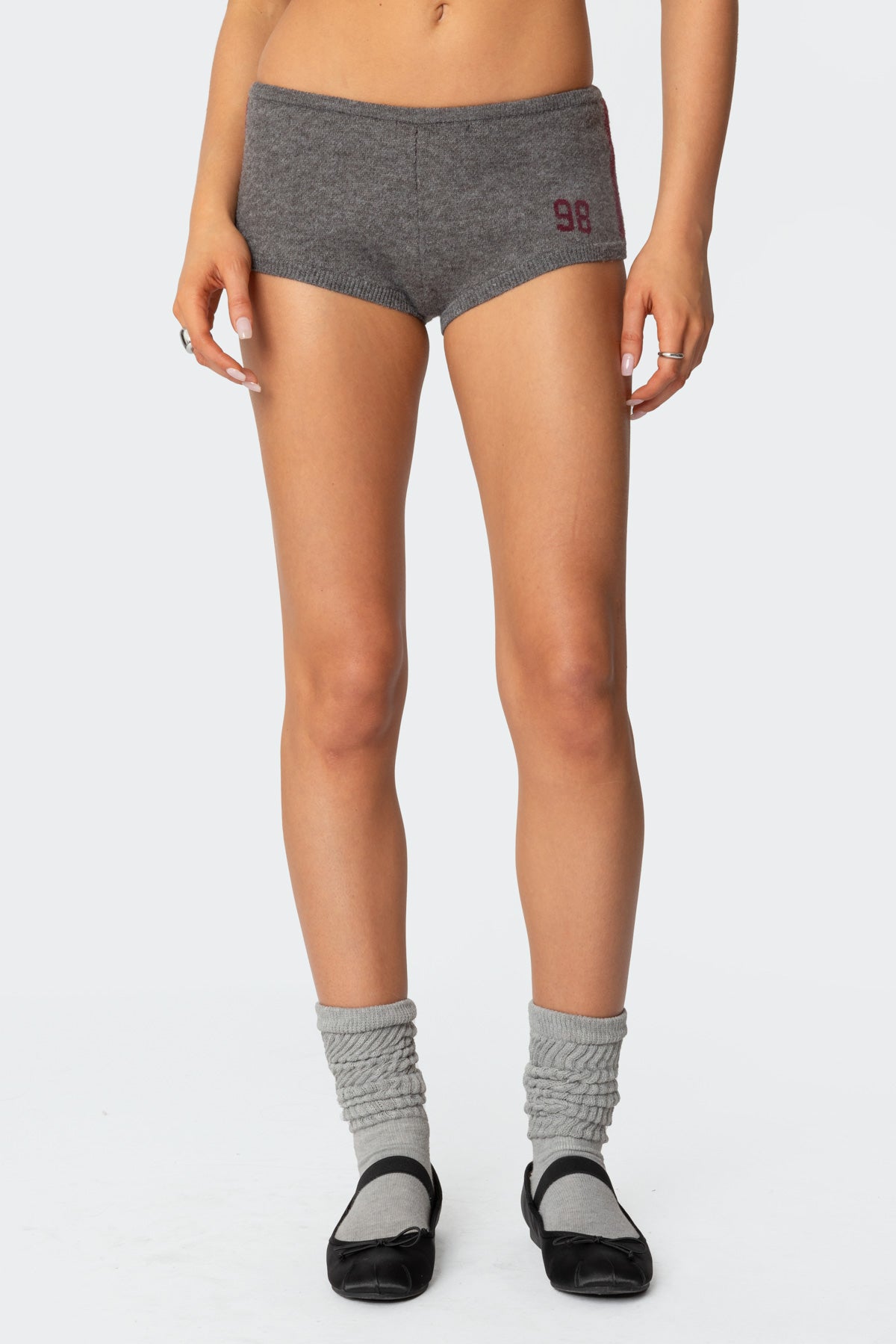 Heart Knit Micro Shorts - Image 2