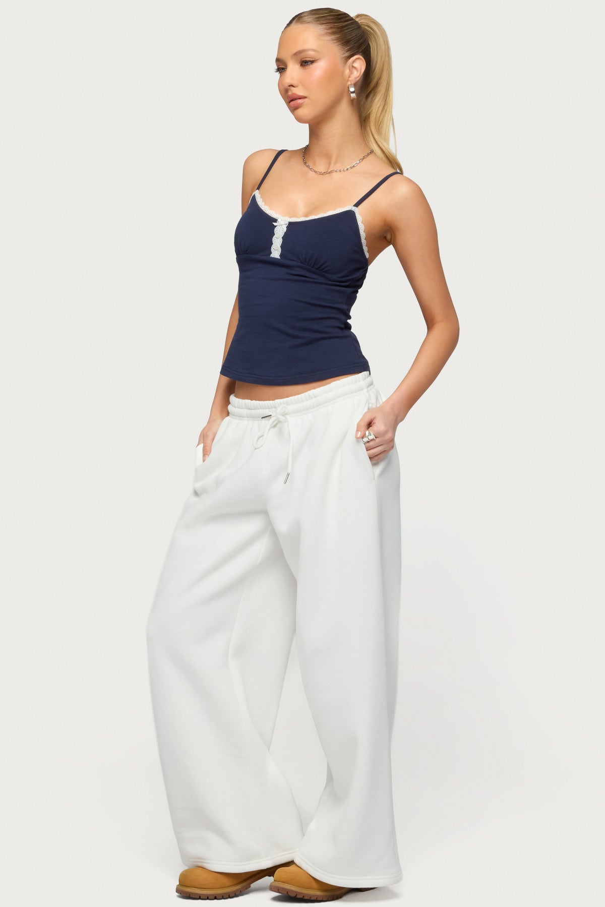 Petite Kamari Low Rise Wide Sweatpants - Image 5
