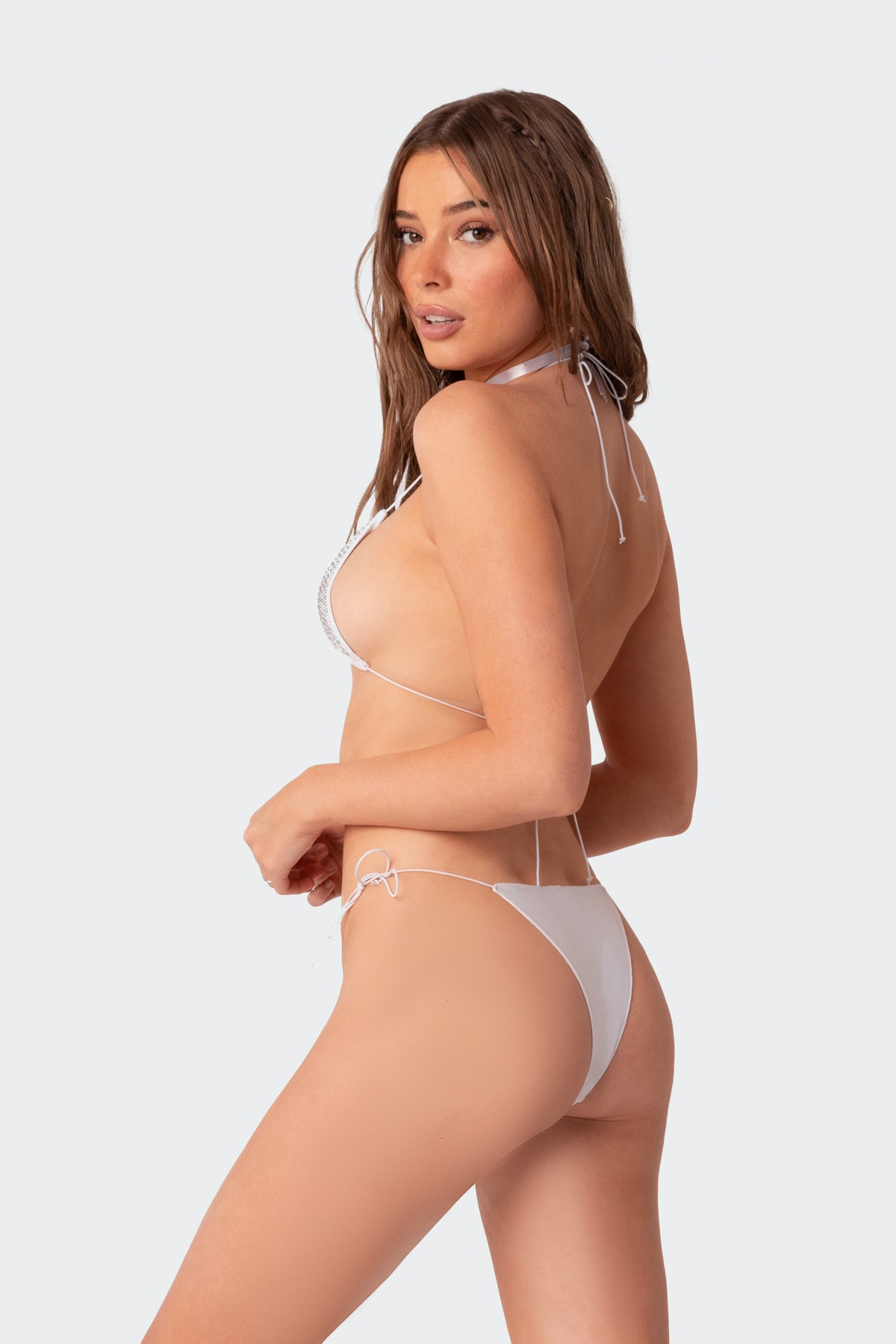 Shimmer Rhinestone String Bikini Bottom - Image 5