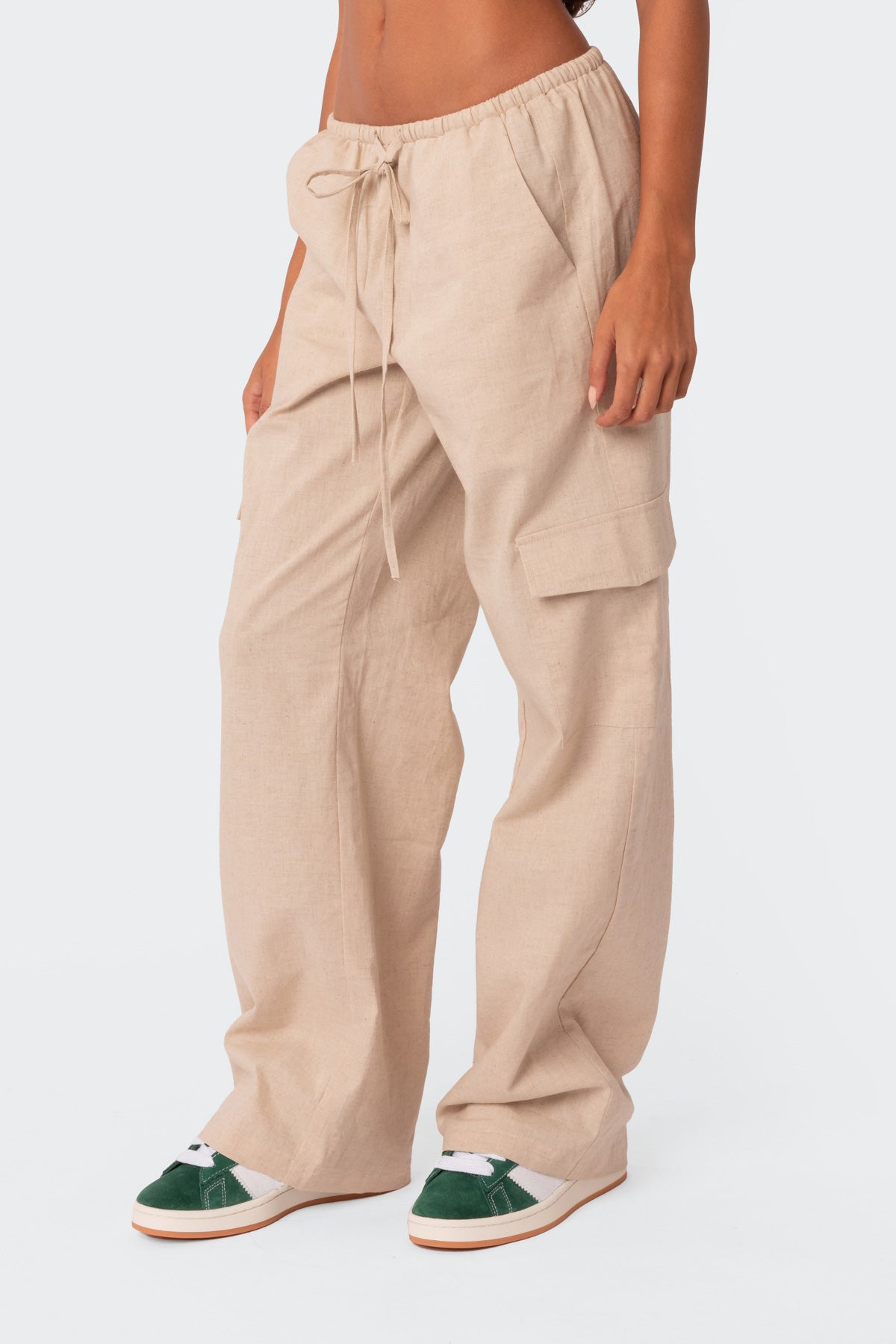 Lyric Linen Look Cargo Pants - Image 2