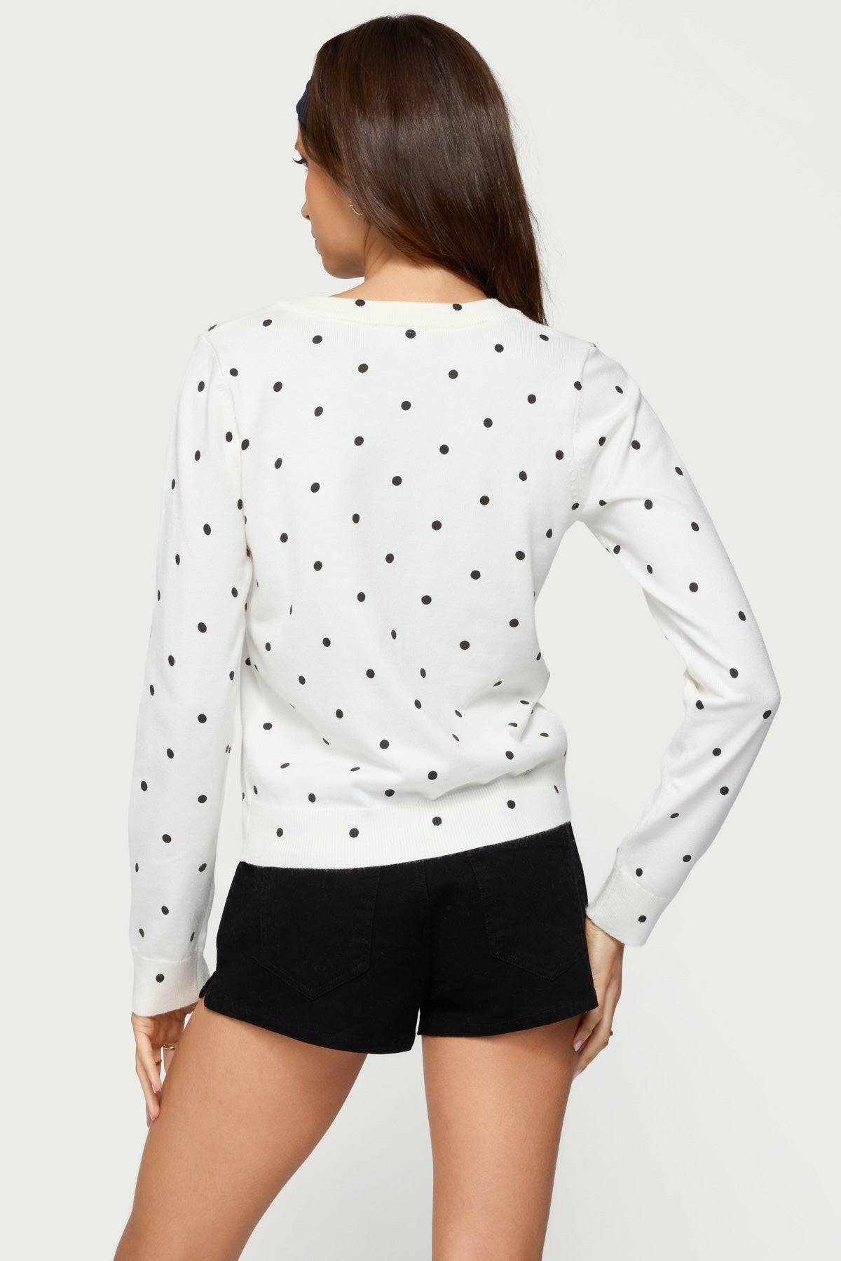 Shea Polka Dot Knitted Cardigan - Image 4