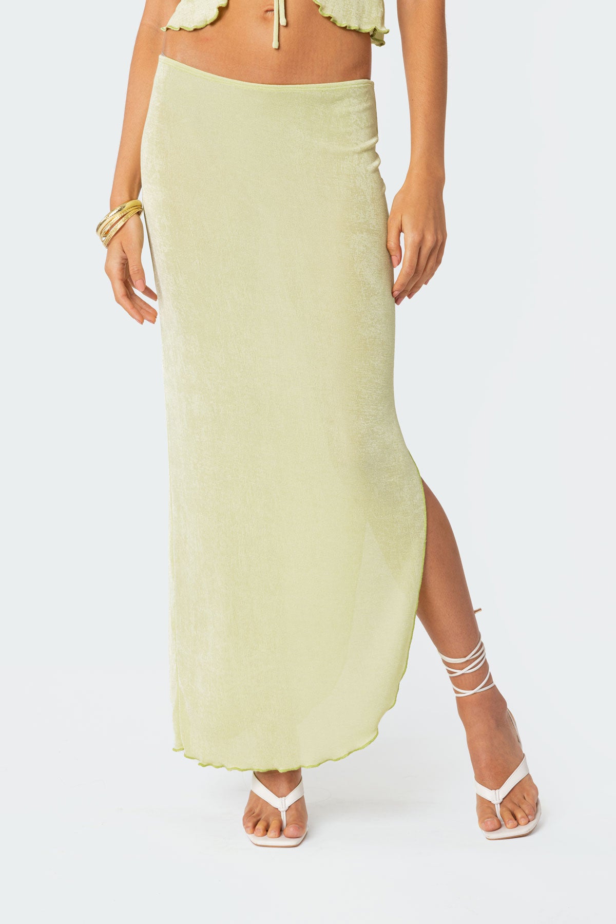 Milan Slitted Maxi Skirt - Image 2