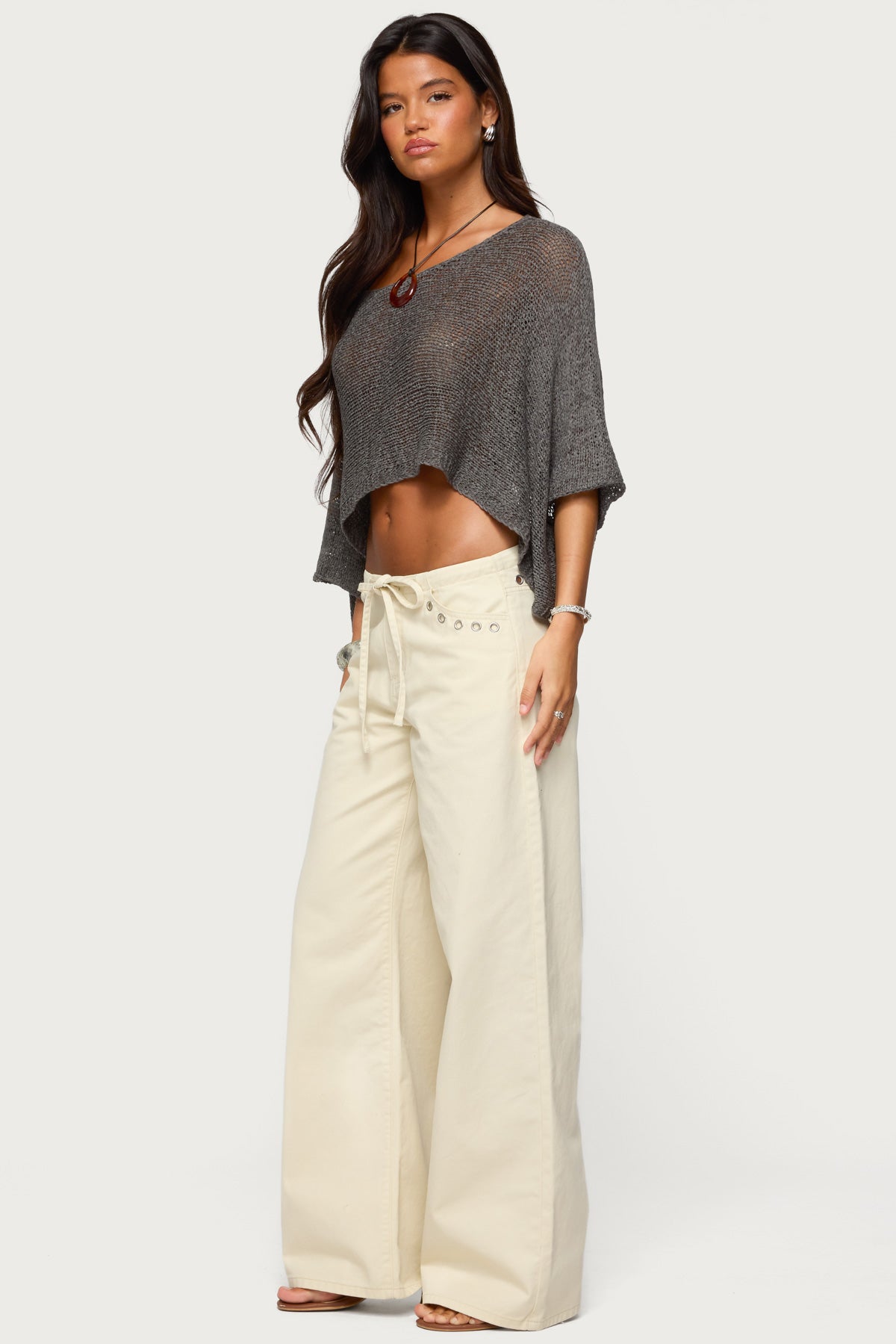 Laline Oversized Knit Crop Top - Image 5